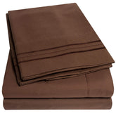 Sweet Home Collection front view of queen sheet set showing tidy hotel-style look and comfort