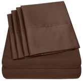 Sweet Home Collection front packaging showing brown queen 6-piece set and benefits