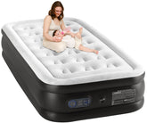Sweetcrispy front view of airbed showing height and firm support