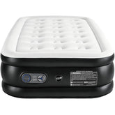 Sweetcrispy front view of twin air mattress showing raised 16-inch height and comfort