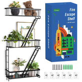 SweetSage front view of 3-tier ladder shelf showing space-saving benefit