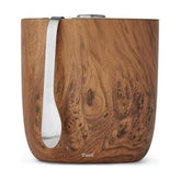 S'well teakwood ice bucket front view showing elegant design and benefit of presentation