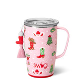 Swig Life 18oz front view showing design and durable finish benefits
