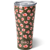 Swig Life 32oz front view showing On the Prowl print and capacity benefit