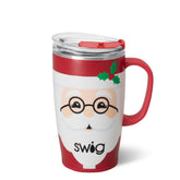 Swig Life Mr Claus front view showing festive red design and capacity benefit