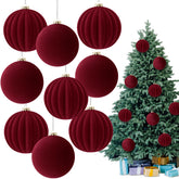 Syhood burgundy velvet ornaments front view showing rich color and elegant finish