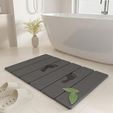 SYIPO front view of stone bath mat showing compact design and finish for quick drying