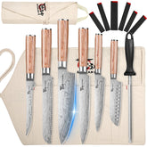 SYOKAMI roll bag open showing 14-piece set, organized for travel convenience