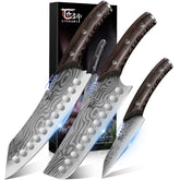 SYOKAMI front packaging showing three knives and premium box benefit gifting
