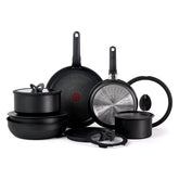 T-Fal Ingenio front packaging showing full 14-piece set and space-saving benefit