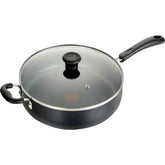 T-Fal front view with lid showing capacity and easy cleaning benefits
