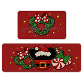 Tailus front view of red Santa rug adding festive style and quick décor refresh