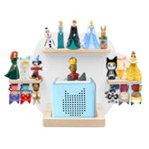 Taladad shelf front view showing neat Tonie storage and easy access