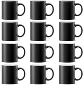 TANGLONG front view of pack of 12 black color-changing mugs showcasing value