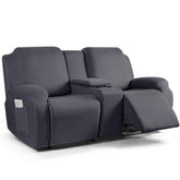 TAOCOCO front view of fitted loveseat cover showing tidy protection