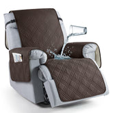 TAOCOCO front view of chocolate recliner cover showing full fit and protection