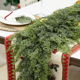 Tasruwat cedar garland front view showing lush full length for instant decor