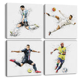TBT front view of framed soccer canvas set showing bold colors and focal benefit