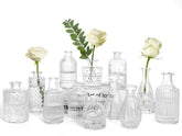 TBWIND front packaging showing 12 clear glass bud vases and protective box, ideal for gifting