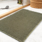 tchdio front view of 24x36 waffle bath mat showing style and coverage