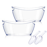 tchrules clear ice bucket front view shows capacity and elegant display benefit