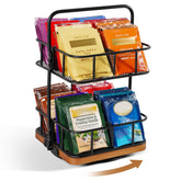 Tea Bunch front view showing rotating tea bag organizer and neat display benefit