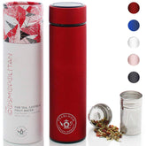 Teabloom Cosmopolitan front packaging in ruby red showing premium gift-ready box