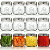 Tebery front packaging view showing 12 jars and airtight lids for reliable storage