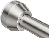 TEECK front view of the adjustable rod showing clean nickel look and easy fit