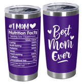 TEEZWONDER tumbler front view showing Best Mom Ever design and gift appeal