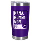 TEEZWONDER front view showing printed Mama Mommy Mom Bruh design and cheerful look