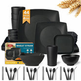 Teivio front view of full 44-piece set showing organization and modern style