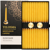 TELOSMA front packaging showing 100-count beeswax set, neat presentation benefit