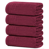 Tens Towels folded front view showing burgundy color and neat edges for stylish storage