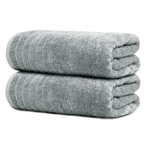 Tens Towels folded front view showing cool grey color and neat packaging, stylish storage benefit