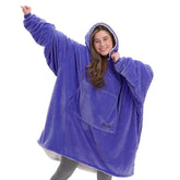 THE COMFY front view showing oversized wearable blanket and relaxed fit benefit