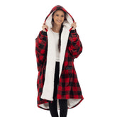 THE COMFY front view showing full-zip and oversized fit for cozy movement