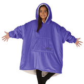 THE COMFY front view showing full wearable blanket hoodie and warm coverage