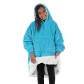 THE COMFY Original Jr front view showing oversized wearable blanket hoodie and cozy fit