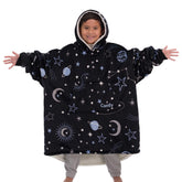 THE COMFY front view showing full wearable blanket hoodie and cozy fit