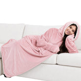 THE COMFY front view showing oversized wearable blanket and coverage