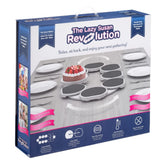 The Lazy Susan Revolution front packaging view showing full set and compact storage benefit