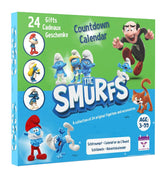 THE PURPLE COW advent calendar front packaging showing colorful Smurfs artwork and excitement