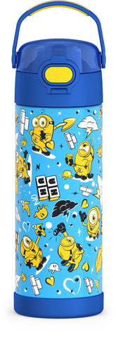 THERMOS FUNtainer front view showing Minions design and durable finish benefiting kids