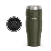 THERMOS Stainless King front view showing army green finish and durable design
