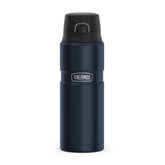 THERMOS bottle front view showing Midnight Blue finish and capacity benefit