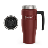 THERMOS front view showing rustic red finish and durable design benefit