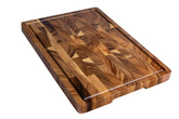 thetchry front view of walnut cutting board showing clean edges and warm grain, enhances kitchen style