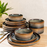 theterra front view of full 12-piece set showing cohesive design and style
