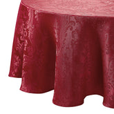 Threadmade Caiden front view on oval table showing elegant red finish and refined ambiance